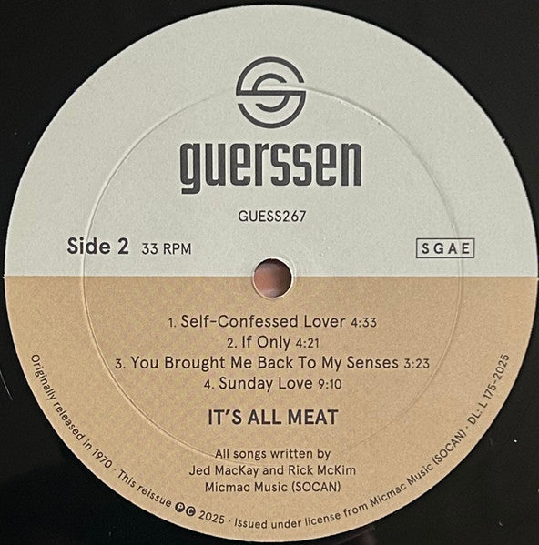 It's All Meat (2) : It's All Meat (LP, Album, RE, RM)