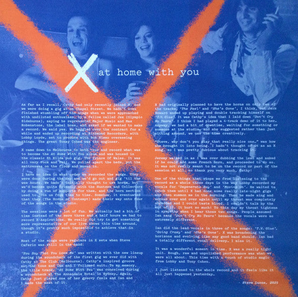 X (10) : At Home With You (LP, Album, RE)