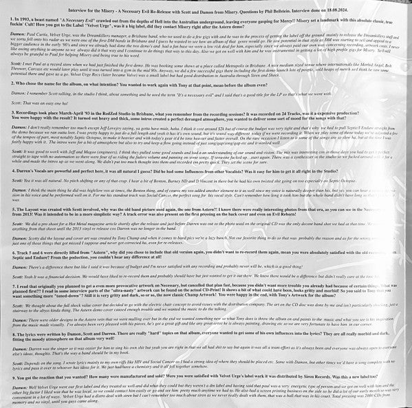 Misery (2) : A Necessary Evil (LP, Album, Ltd, RE)