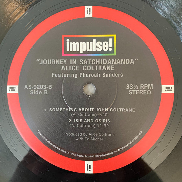 Alice Coltrane Featuring Pharoah Sanders : Journey In Satchidananda (LP, Album, RE,  Ga)