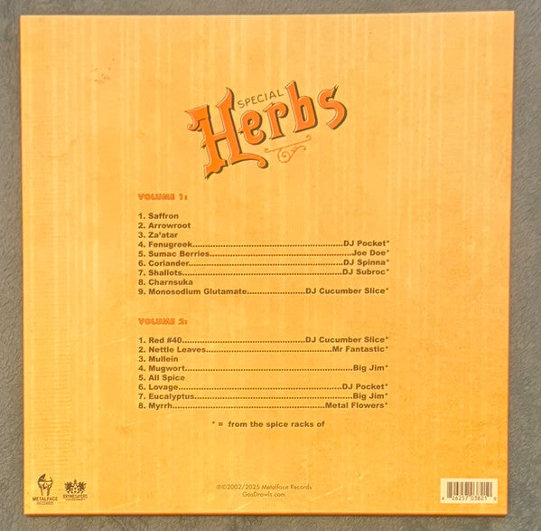 Metal Fingers : Special Herbs Vols 1 & 2 (2xLP, Comp, RE, Mus)