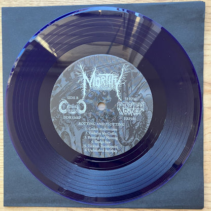 Human Corpse Abuse / Mortify (10) : From The Cradle To The Ladle / Rotting And Plotting (7", EP, Ltd, Pur)