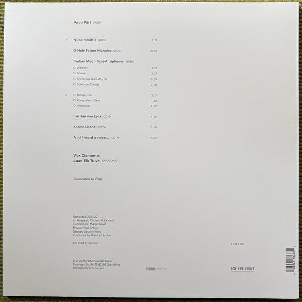Arvo Pärt, Vox Clamantis : And I Heard A Voice (LP, Album)