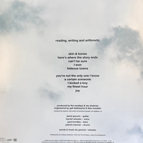 The Sundays : Reading, Writing And Arithmetic (LP, Album, RE, RM, 140)