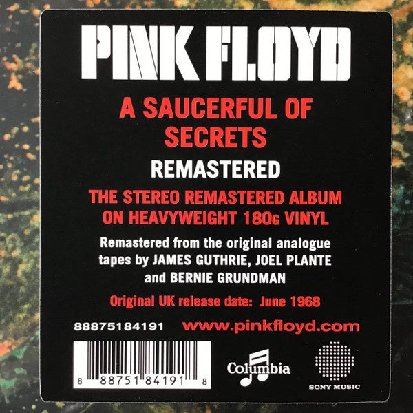 Pink Floyd : A Saucerful Of Secrets (LP, Album, RE, RM, 180)