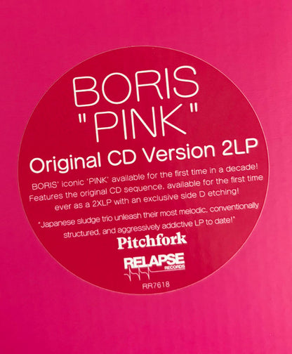 Boris (3) : Pink (LP, Album, Mag + LP, S/Sided, Etch, Mag + RE, 20t)