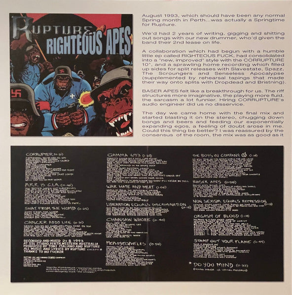 Rupture : Baser Apes Years (12", Comp, Bla)
