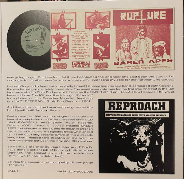 Rupture : Baser Apes Years (12", Comp, Bla)