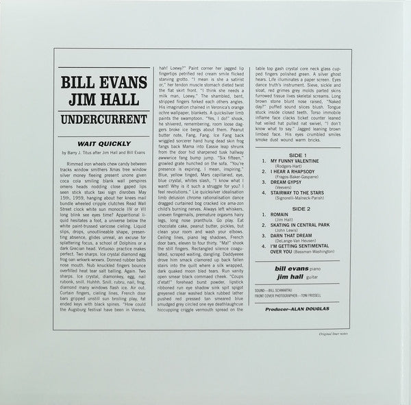 Bill Evans & Jim Hall : Undercurrent (LP, Album, Dlx, RE, 180)