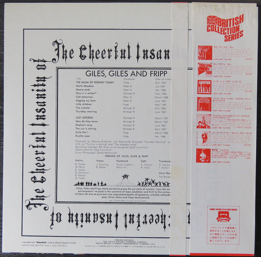 Giles, Giles And Fripp : The Cheerful Insanity Of Giles, Giles & Fripp (LP, Album, RE)