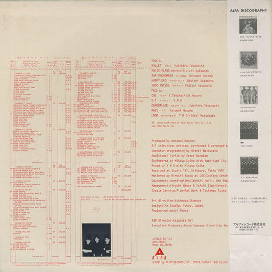 YMO* : BGM (LP, Album)
