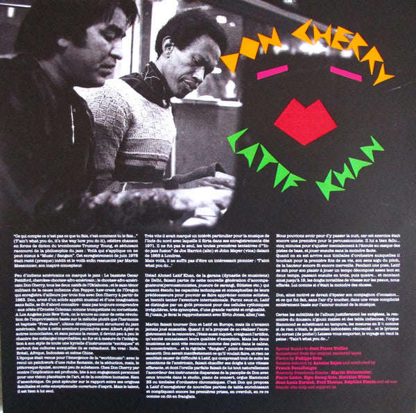 Don Cherry / Latif Khan* : Music / Sangam (LP, Album, RE, RM)