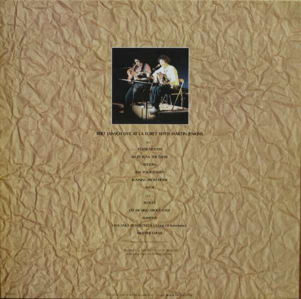 Bert Jansch With Martin Jenkins (4) : Bert Jansch Live At La Foret With Martin Jenkins (LP, Album)