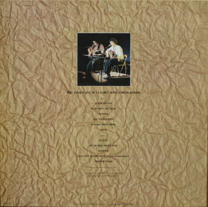 Bert Jansch With Martin Jenkins (4) : Bert Jansch Live At La Foret With Martin Jenkins (LP, Album)