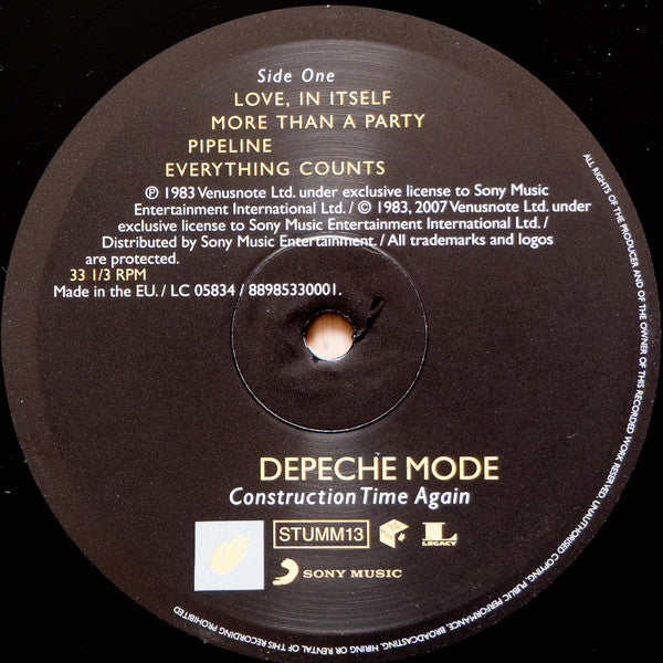 Depeche Mode : Construction Time Again (LP, Album, RE, RM, Gat)