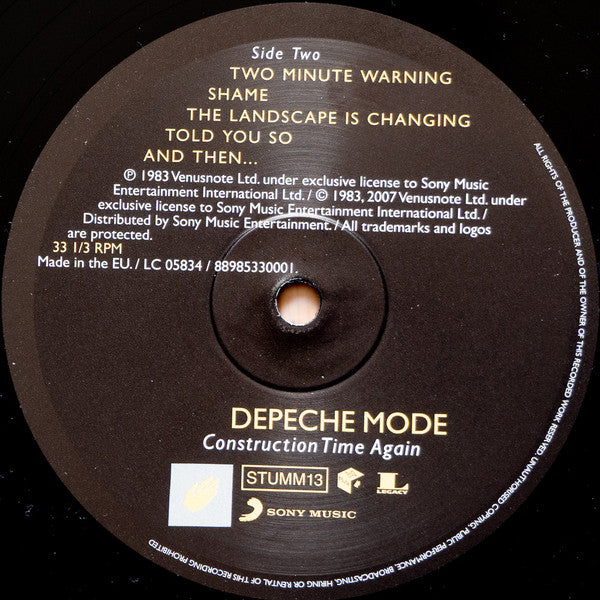 Depeche Mode : Construction Time Again (LP, Album, RE, RM, Gat)