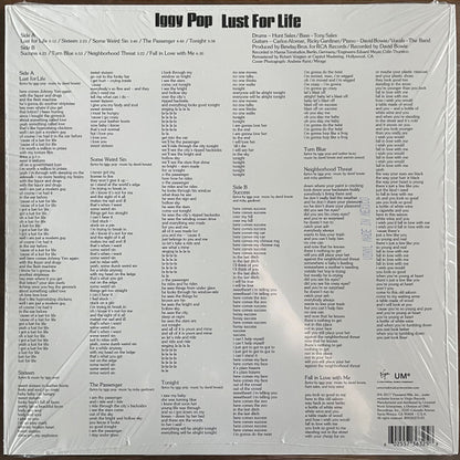 Iggy Pop : Lust For Life (LP, Album, RE, RM)