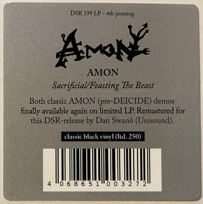 Amon (18) : Sacrificial / Feasting The Beast (LP, Comp, Ltd, RE, RM, RP, 4th)