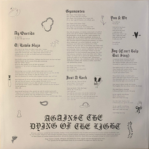 José González : Against The Dying Of The Light (LP, Album)