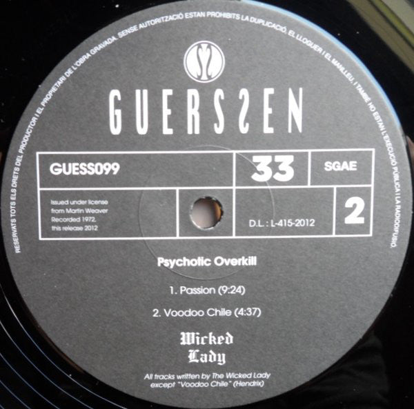 Wicked Lady* : Psychotic Overkill (2xLP, Album, RE)
