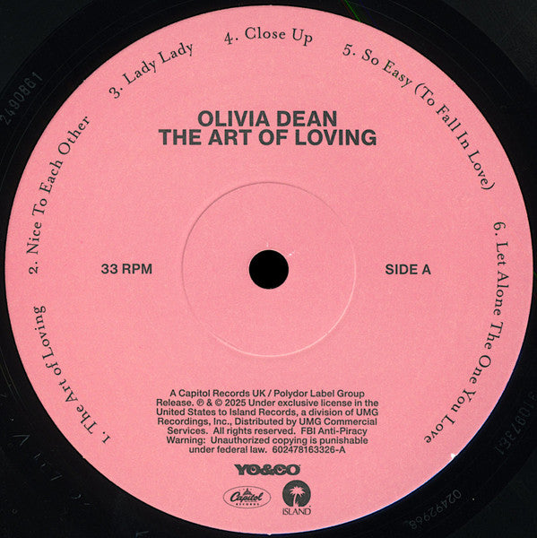 Olivia Dean : The Art Of Loving (LP, Album)