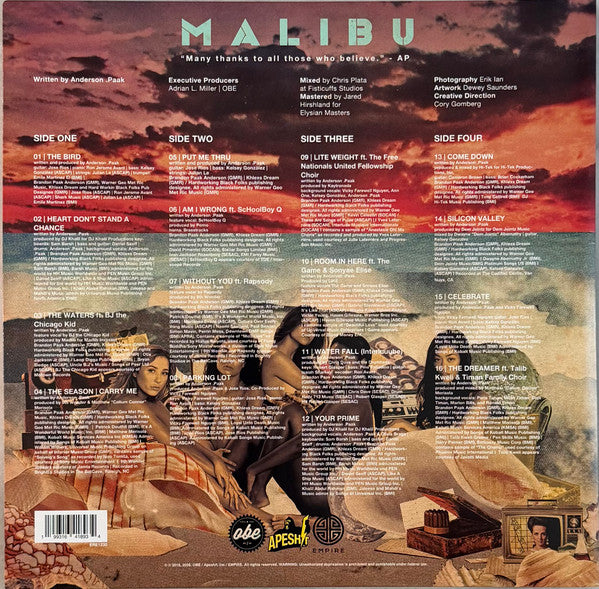 Anderson .Paak : Malibu (2xLP, Album, Ltd, RE, RP, Tea)