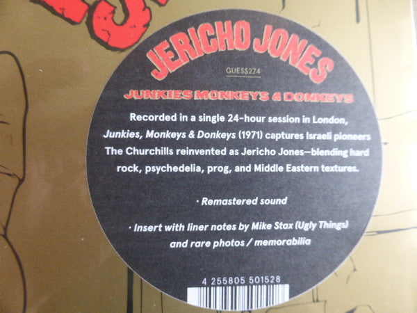 Jericho Jones (2) : Junkies Monkeys & Donkeys (LP, Album, RE, RM)