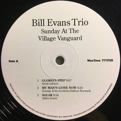 Bill Evans Trio* : Sunday At The Village Vanguard (LP, Album, Ltd, RE, RM, 180)