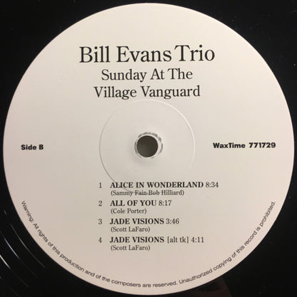 Bill Evans Trio* : Sunday At The Village Vanguard (LP, Album, Ltd, RE, RM, 180)