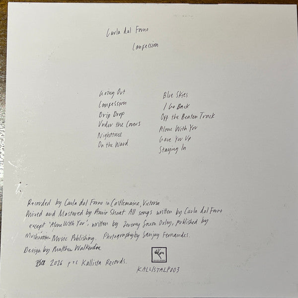 Carla dal Forno : Confession (LP, Album)