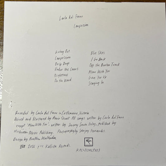 Carla dal Forno : Confession (LP, Album)