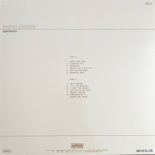 Camera Obscura : Biggest Bluest Hi-Fi (LP, Album, RE)