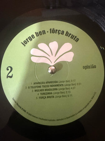 Jorge Ben : Fôrça Bruta (LP, Album, RE)