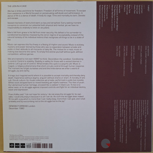 ClockDVA* : Thirst (2xLP, Album, RE, RM, Red)