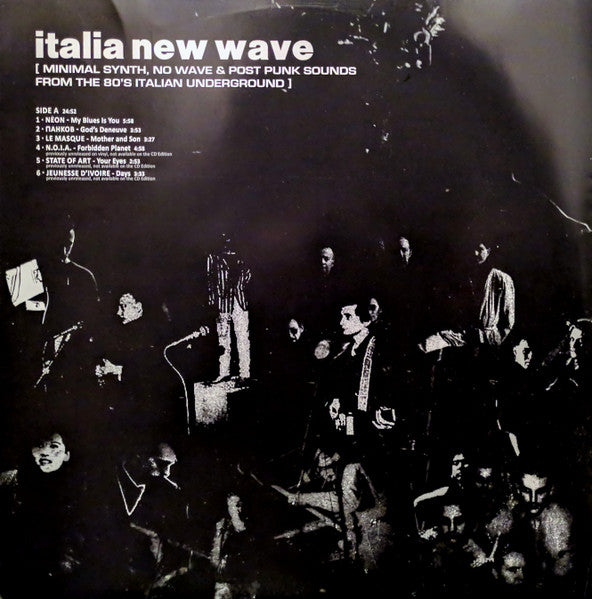 Various : Italia New Wave [Minimal Synth, No Wave & Post Punk Sounds From The 80's Italian Underground] (LP, Comp)