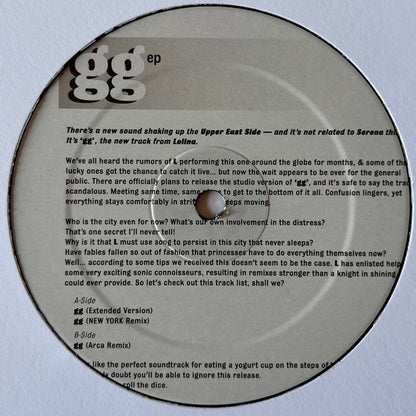 Lolina (2) : gg EP (12", EP)