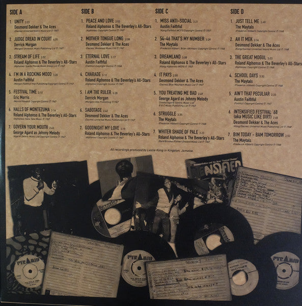 Various : Intensified Sounds: The Beverley's Rock Steady Singles 1967 - 1968 (2xLP, Comp, Ltd, Num, Ora)