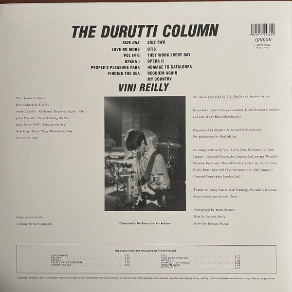The Durutti Column : Vini Reilly (LP, Album, RE)
