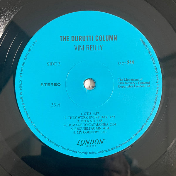 The Durutti Column : Vini Reilly (LP, Album, RE)
