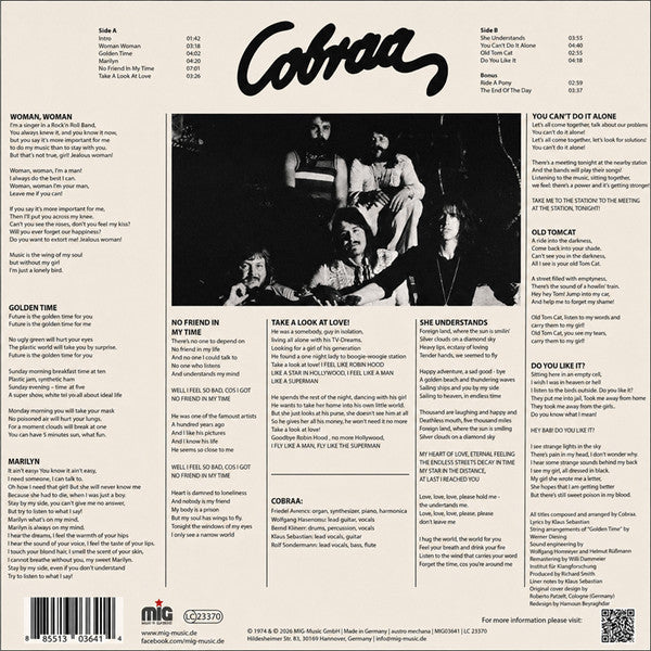 Cobraa : Cobraa (LP, Album, RE, Ran)