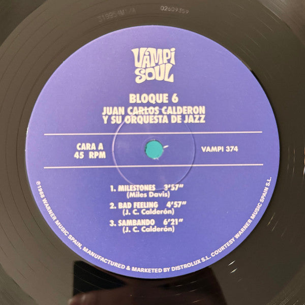 Juan Carlos Calderón : Bloque 6 (LP, Album, RE)