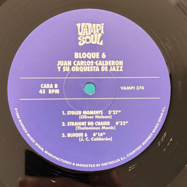 Juan Carlos Calderón : Bloque 6 (LP, Album, RE)