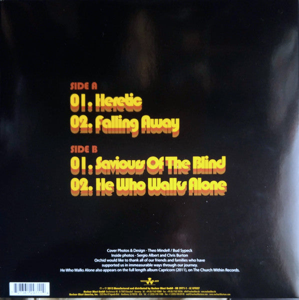 Orchid (6) : Heretic (10", Single, Ltd, Num, Cle)