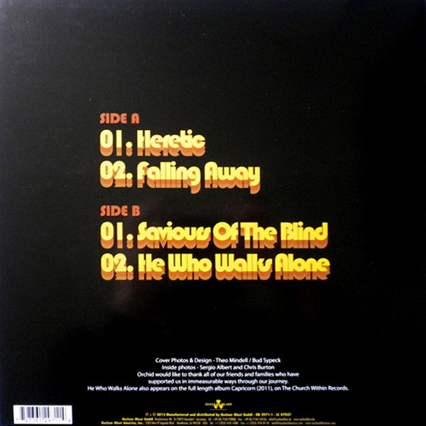 Orchid (6) : Heretic (10", Single, Ltd, Num, Ora)