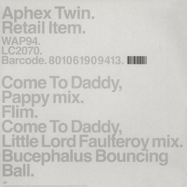 Aphex Twin : Come To Daddy (12", Single, RP)
