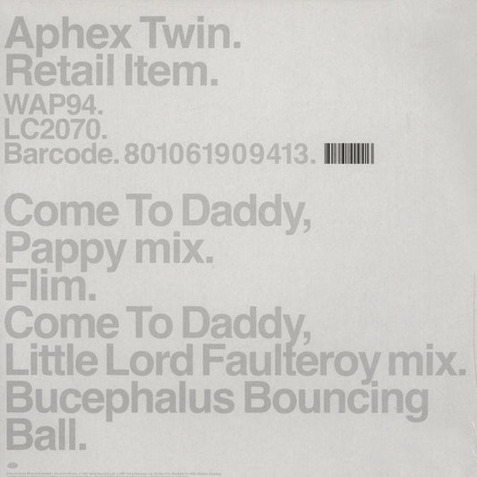 Aphex Twin : Come To Daddy (12", Single, RP)
