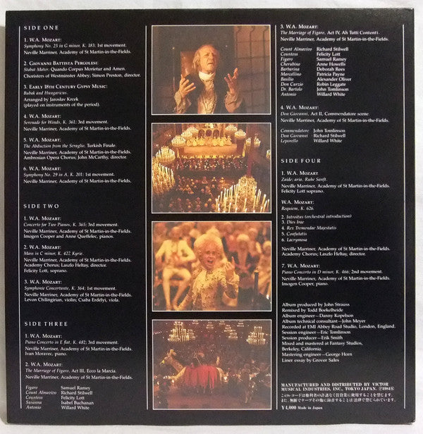 Sir Neville Marriner : Amadeus The Original Soundtrack Recording (2xLP, Album)
