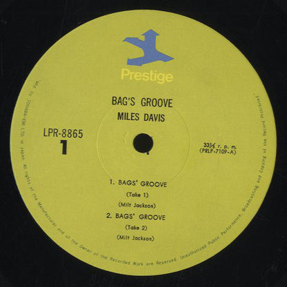 Miles Davis : Bags Groove (LP, Album, Mono, RE)