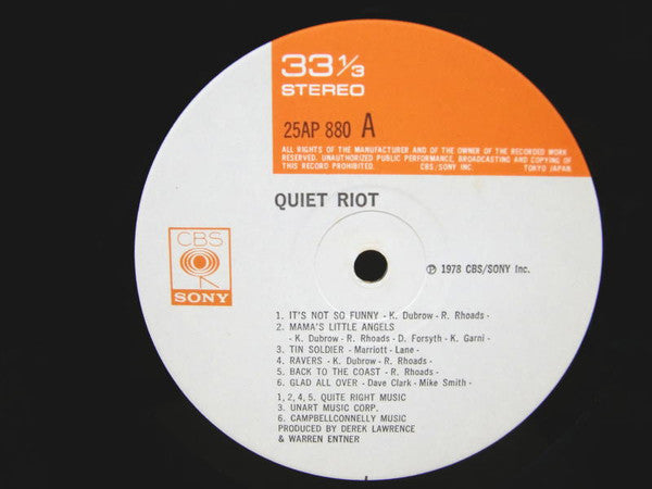 Quiet Riot : Quiet Riot (LP, Album)