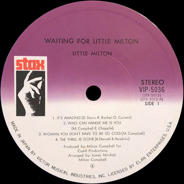 Little Milton : Waiting For Little Milton (LP, Album, Ltd)